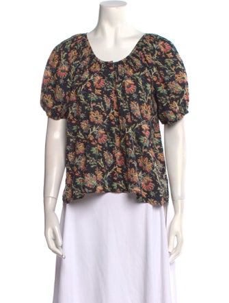 The Great Floral Print Scoop Neck Top