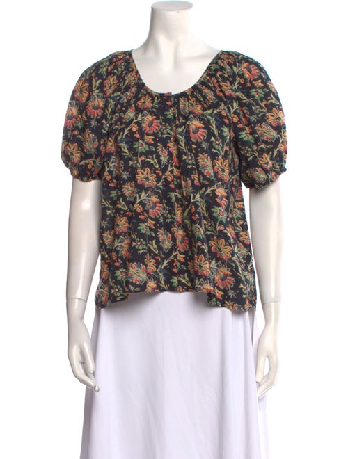 The Great Floral Print Scoop Neck Top