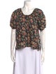 The Great Floral Print Scoop Neck Top