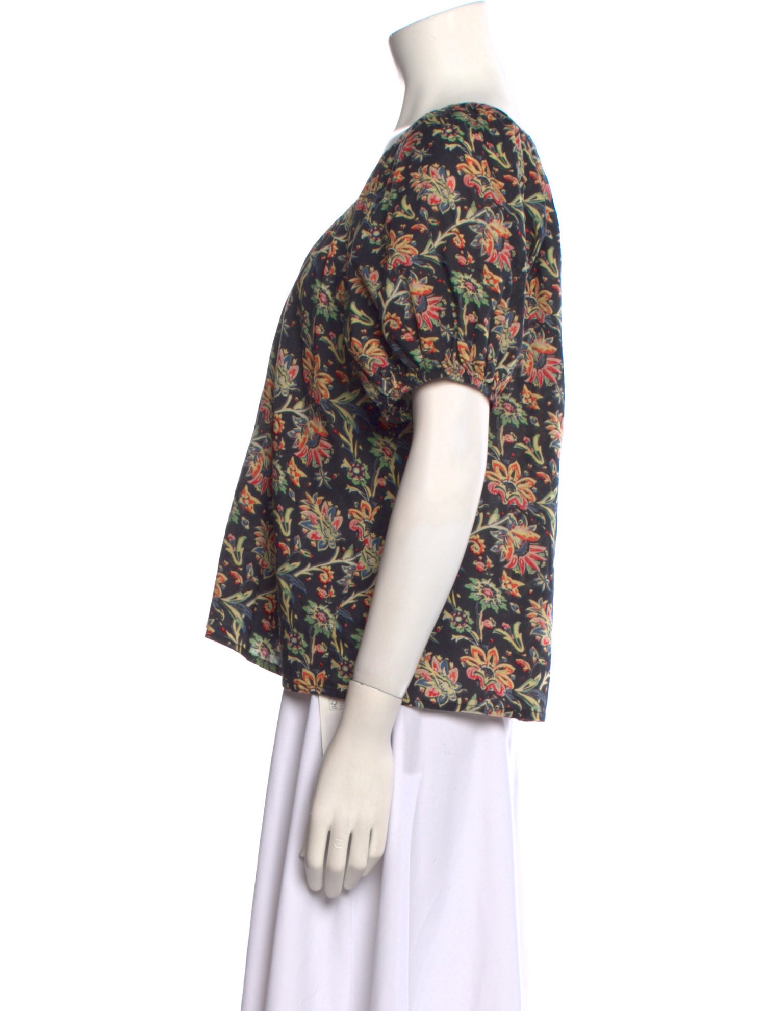 The Great Floral Print Scoop Neck Top