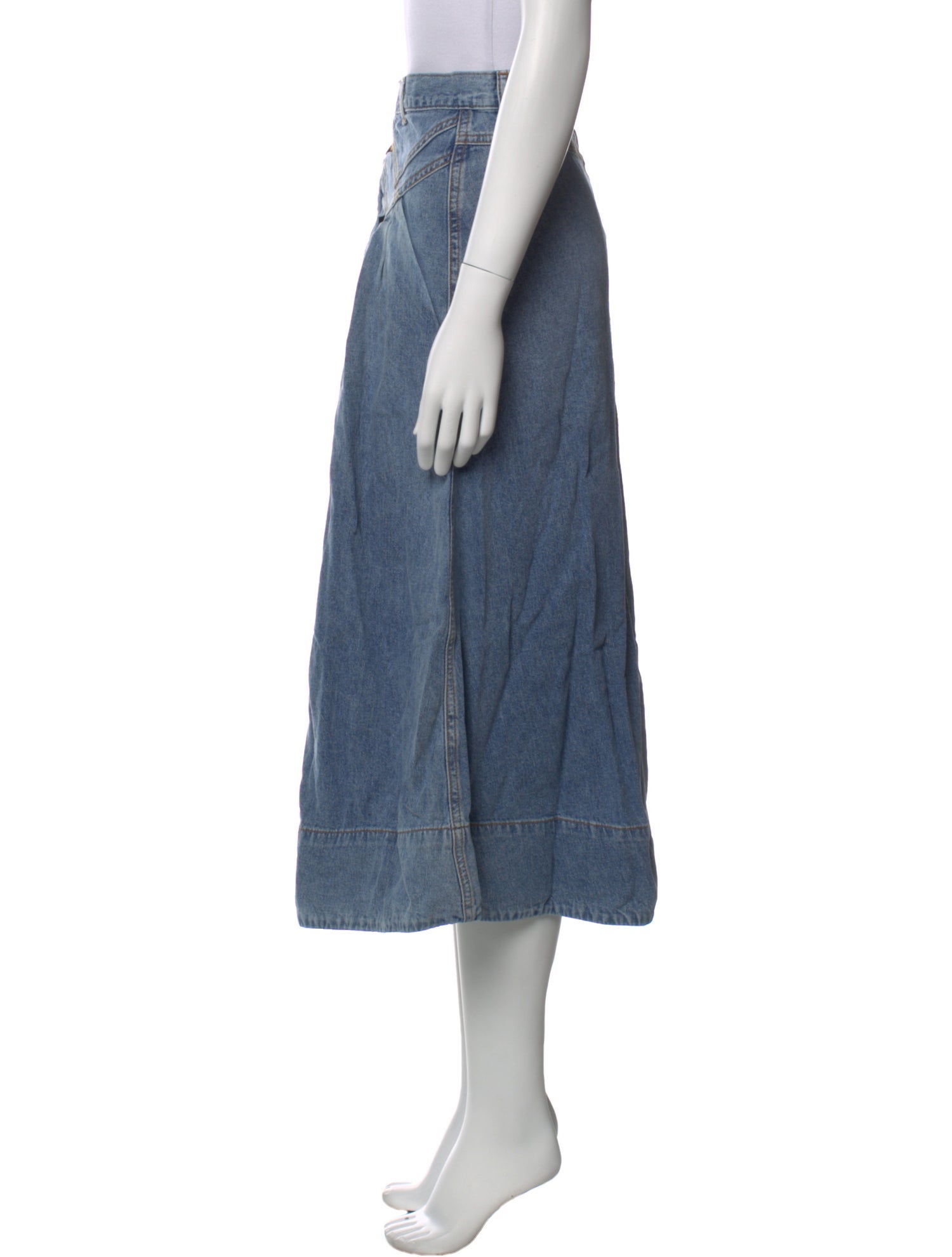 The Great Pleated Accents Midi Length Skirt