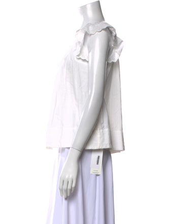 The Great Scoop Neck Short Sleeve Blouse