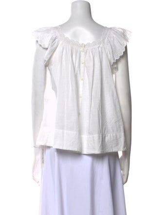 The Great Scoop Neck Short Sleeve Blouse