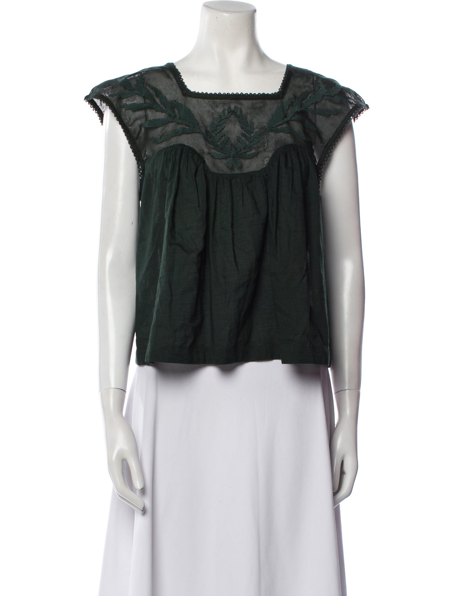 The Great Square Neckline Short Sleeve Crop Top