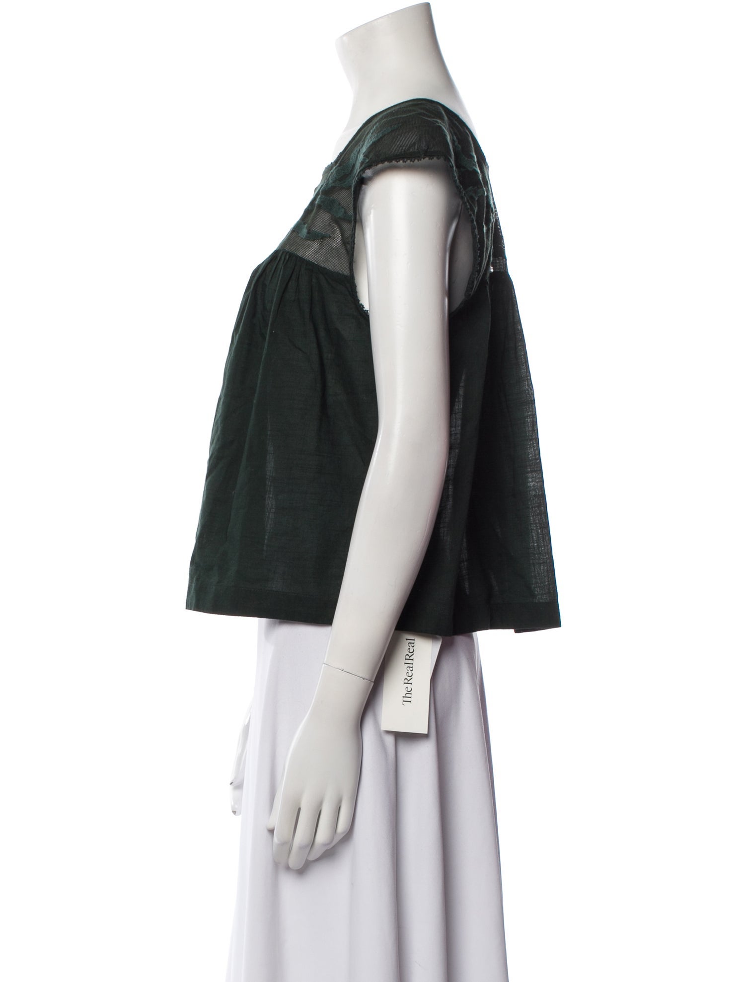 The Great Square Neckline Short Sleeve Crop Top