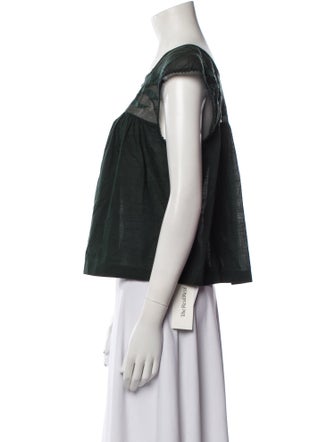 The Great Square Neckline Short Sleeve Crop Top