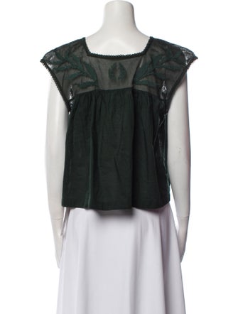 The Great Square Neckline Short Sleeve Crop Top