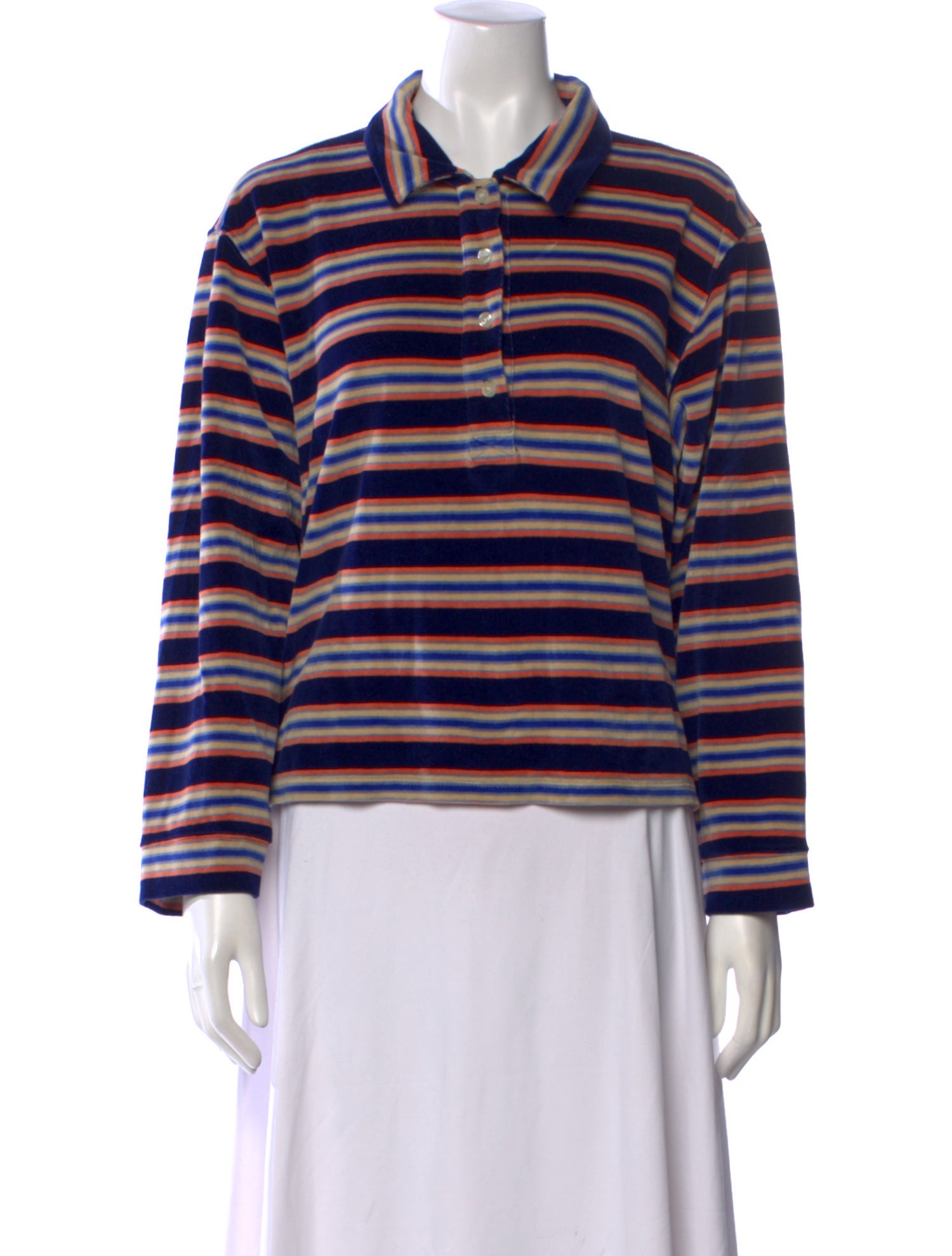 The Great Striped Long Sleeve Polo