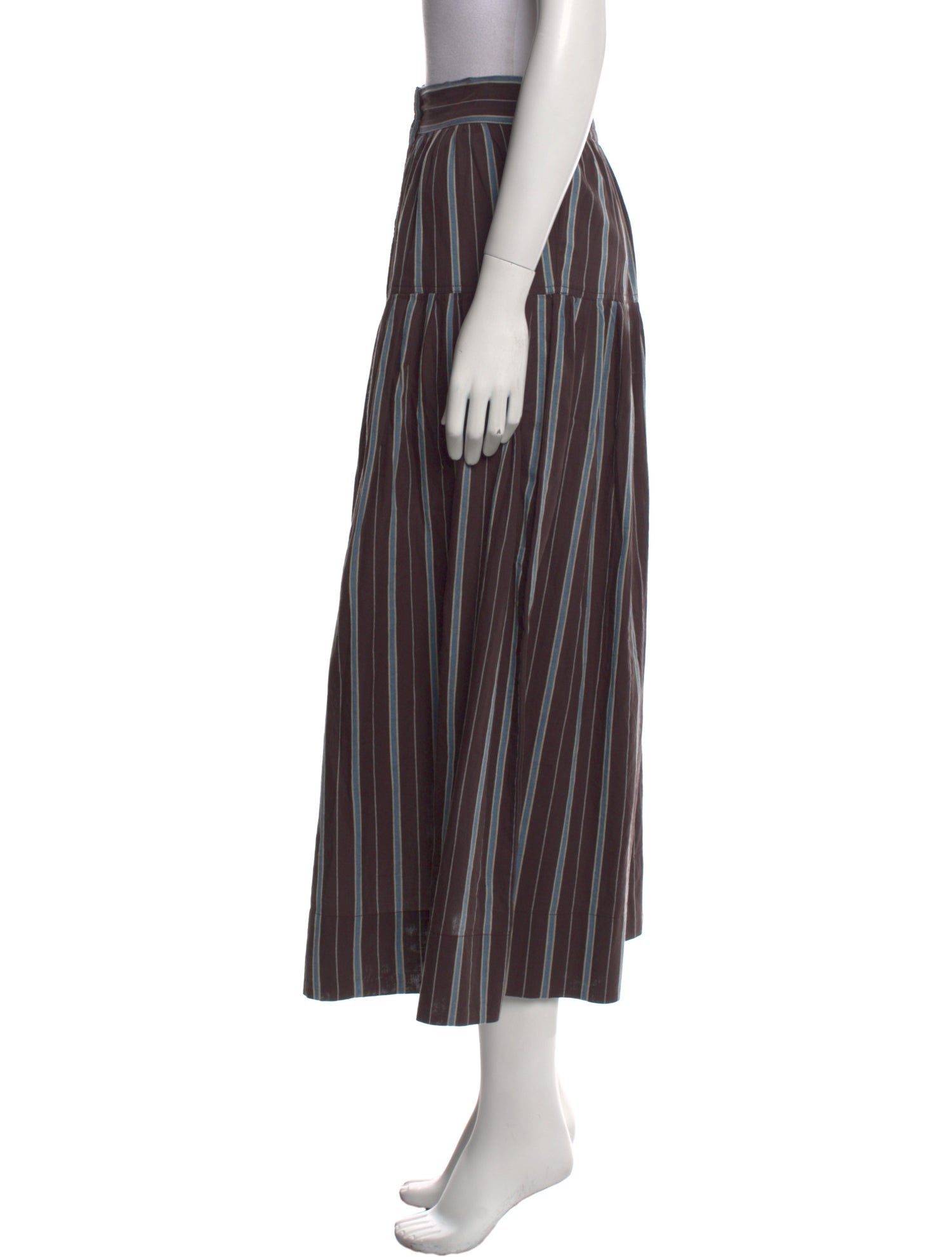 The Great Striped Midi Length Skirt