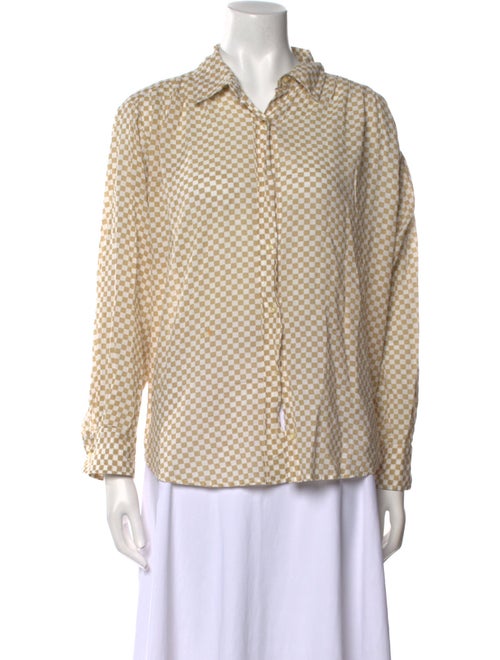 The Great Plaid Print Long Sleeve Button-Up Top