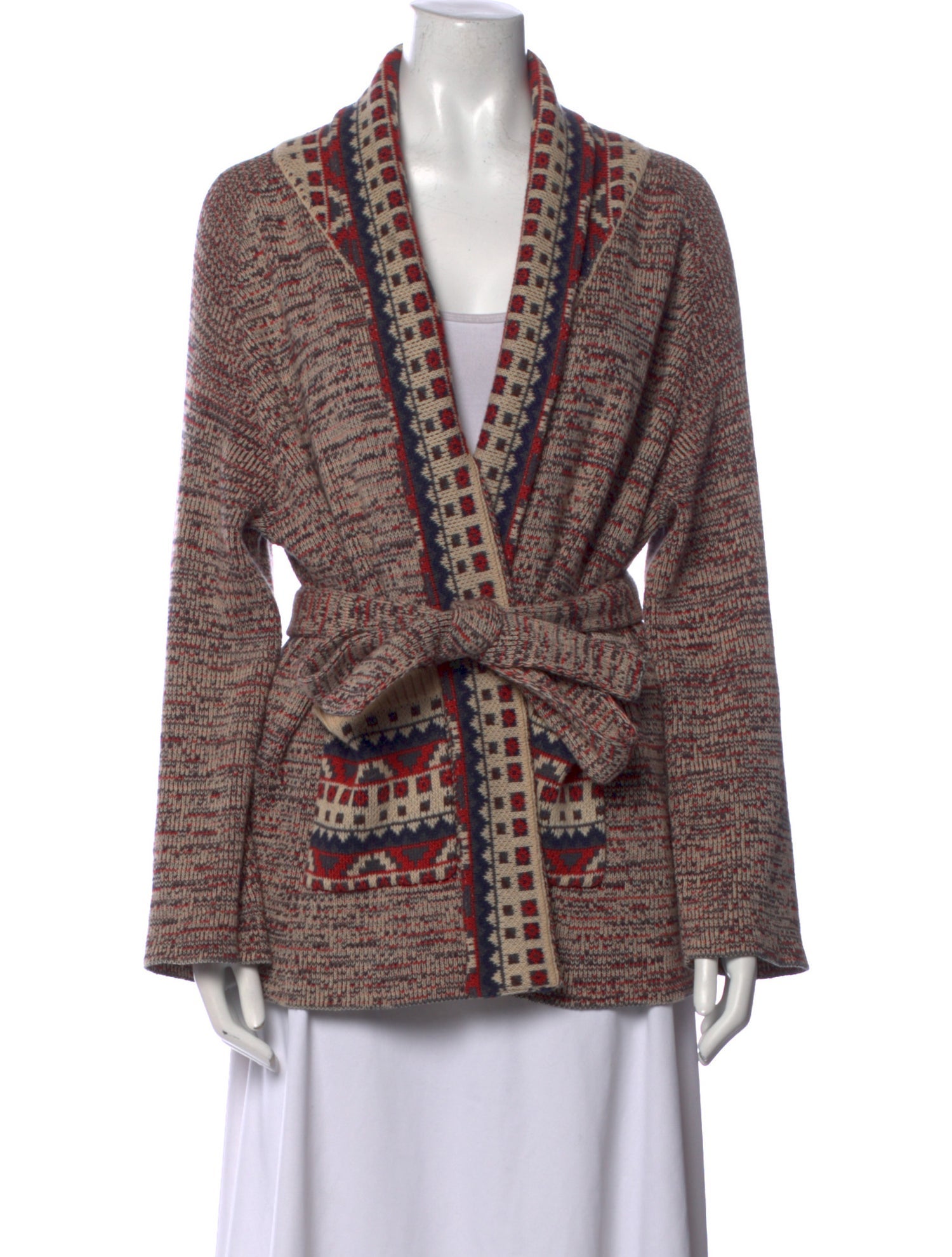 The Great Printed V-Neck Sweater