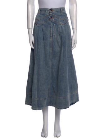 The Great Pleated Accents Midi Length Skirt