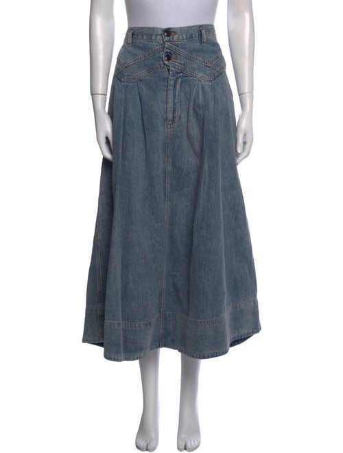 The Great Pleated Accents Midi Length Skirt