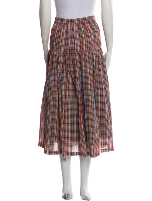 The Great Plaid Print Midi Length Skirt