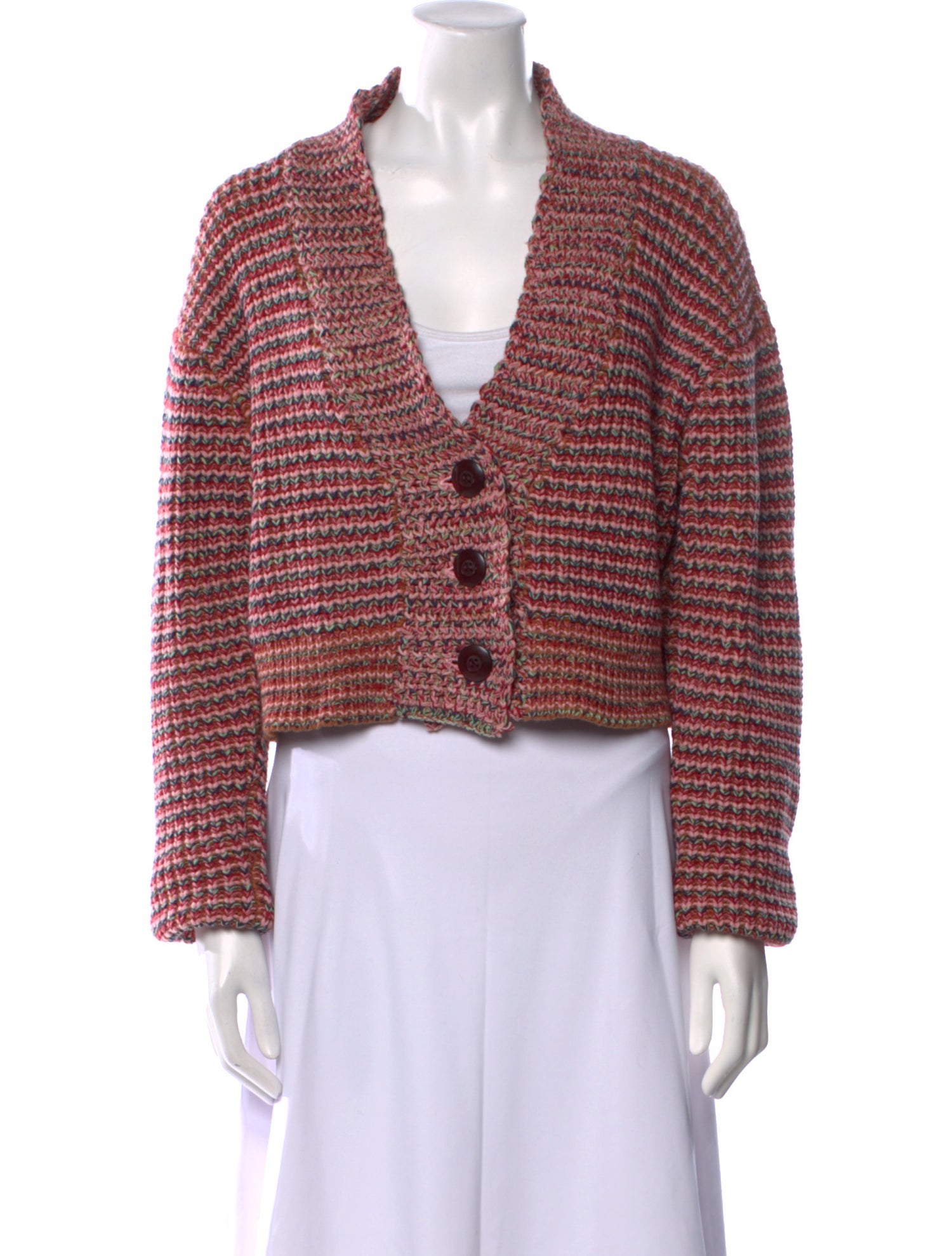 The Great Tweed Pattern V-Neck Sweater