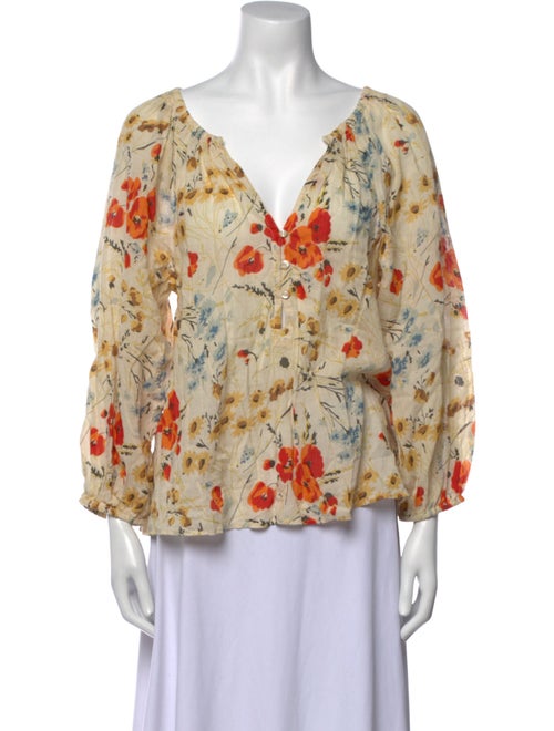 The Great Floral Print V-Neck Blouse