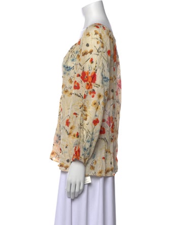 The Great Floral Print V-Neck Blouse