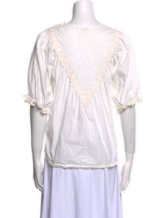 The Great Crew Neck Three-Quarter Sleeve Blouse