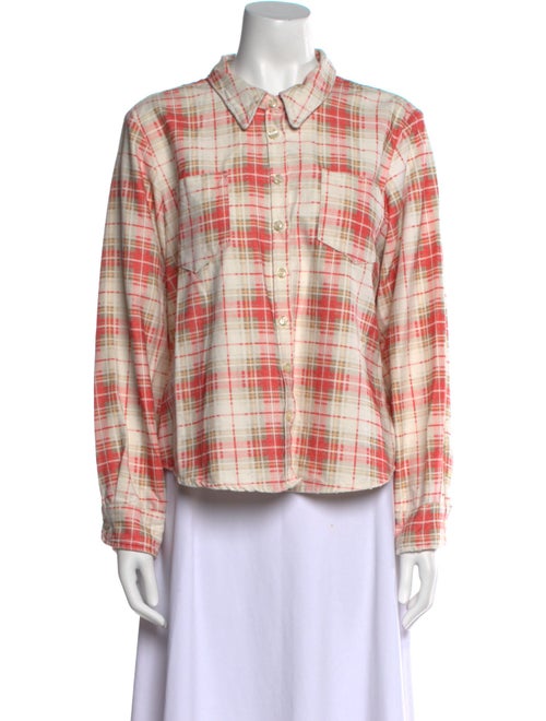 The Great Plaid Print Long Sleeve Button-Up Top