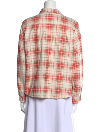 The Great Plaid Print Long Sleeve Button-Up Top