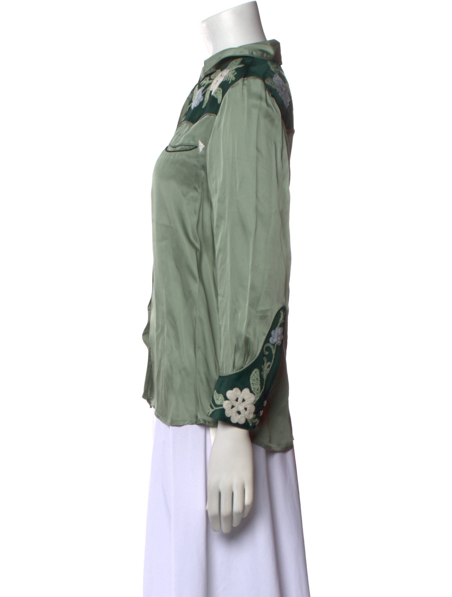 The Great Long Sleeve Button-Up Top