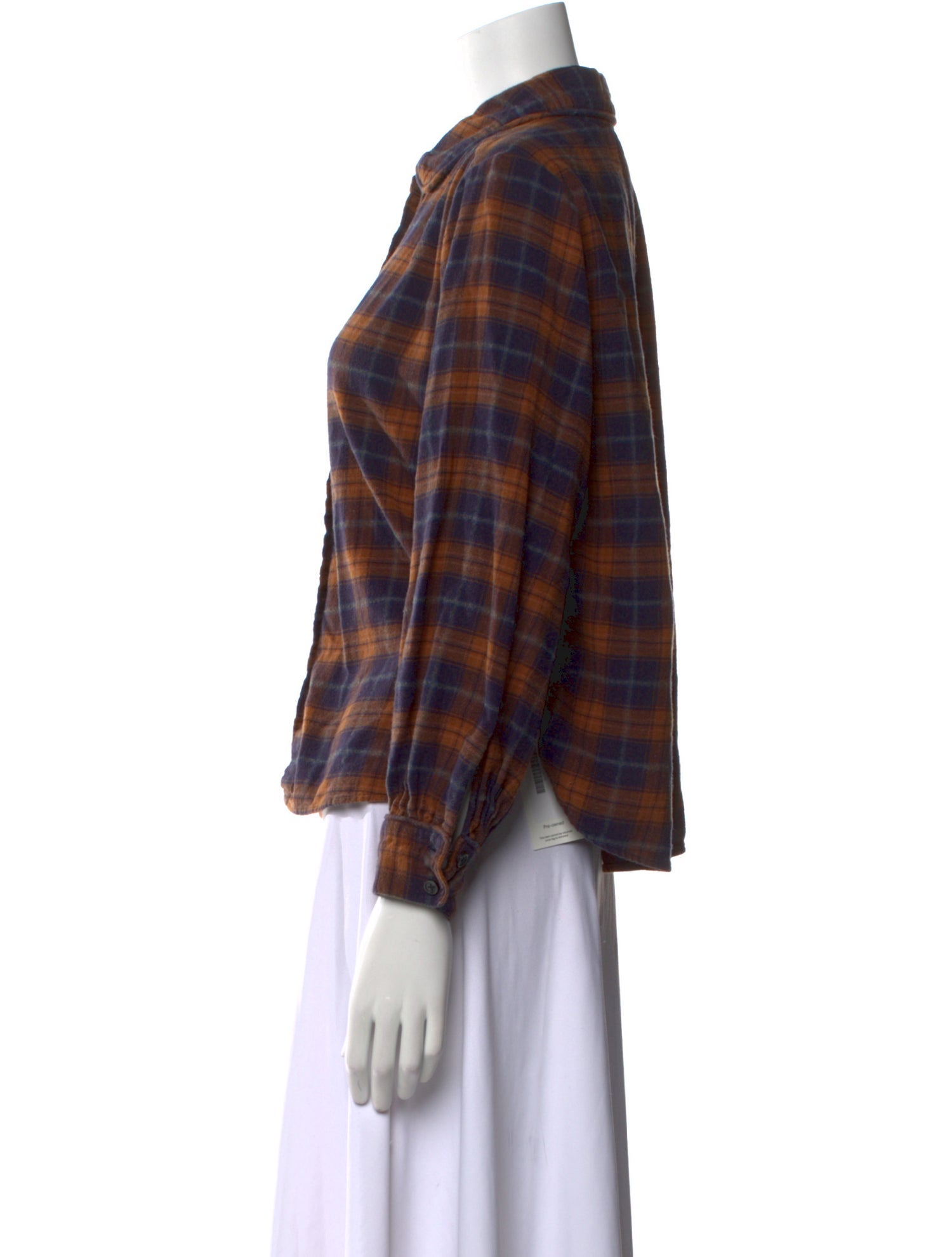 The Great Plaid Print Long Sleeve Button-Up Top