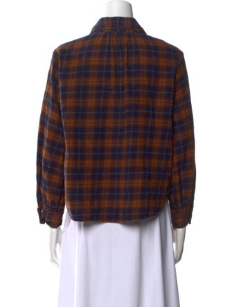 The Great Plaid Print Long Sleeve Button-Up Top