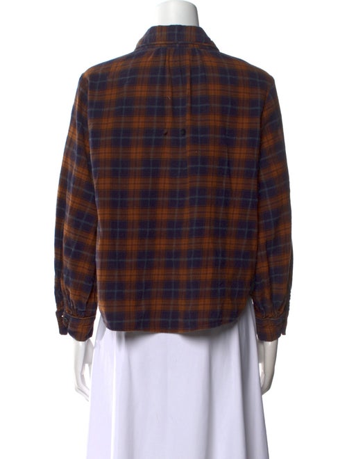 The Great Plaid Print Long Sleeve Button-Up Top