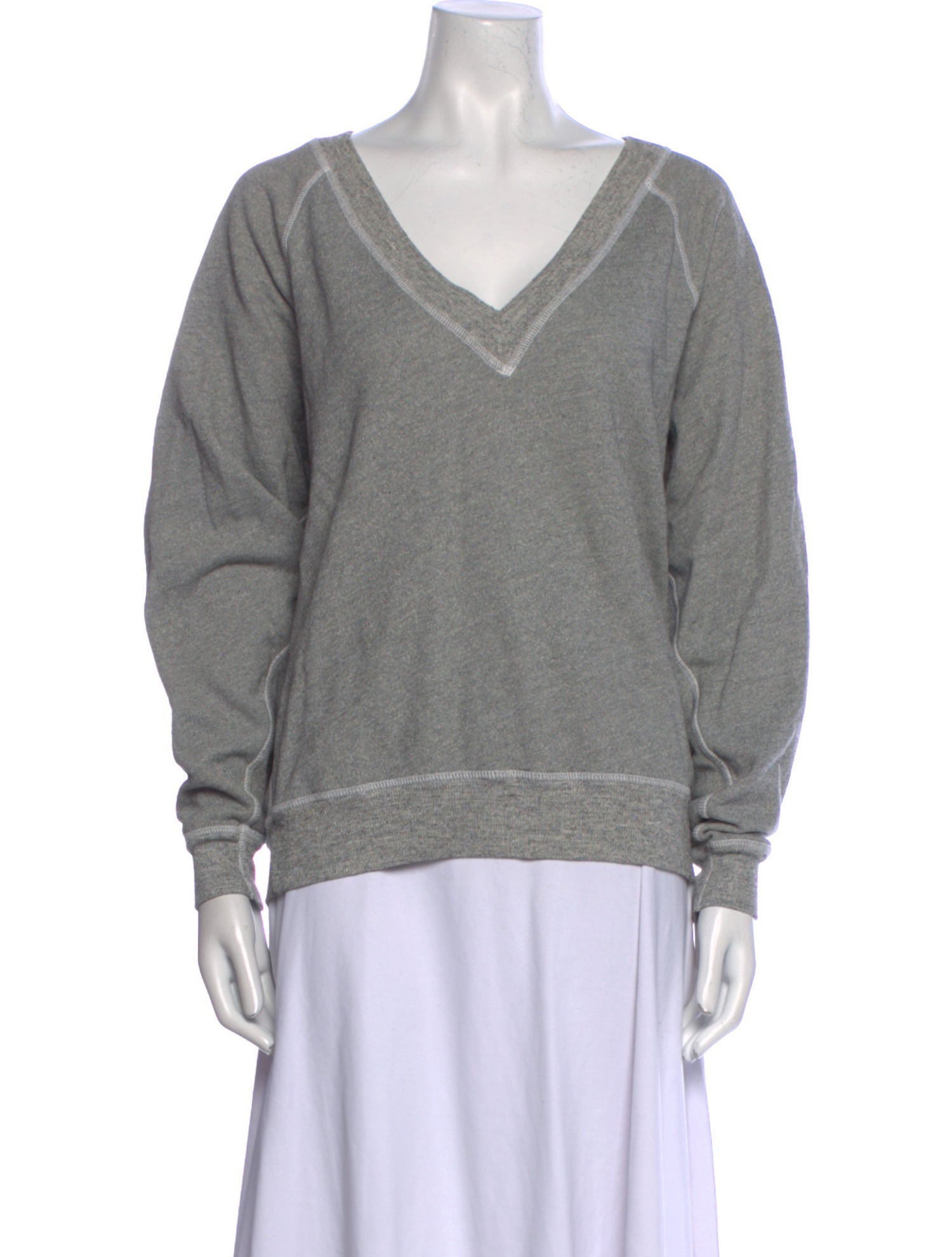 The Great V-Neck Long Sleeve Sweatshirt