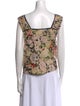 The Great Floral Print Square Neckline Top