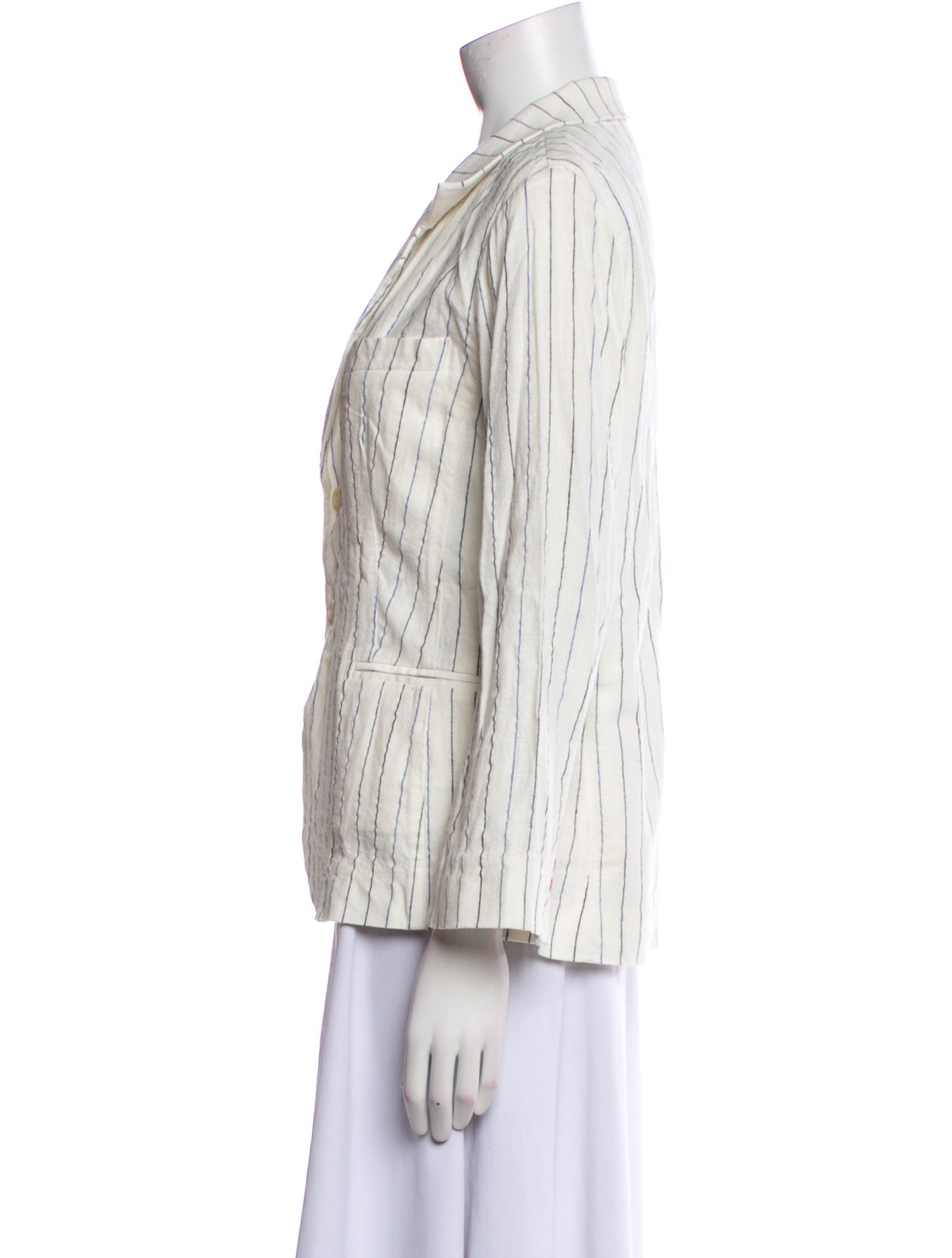 The Great Linen Striped Blazer