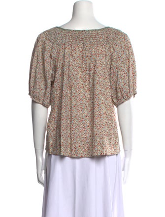 The Great Floral Print Scoop Neck Blouse