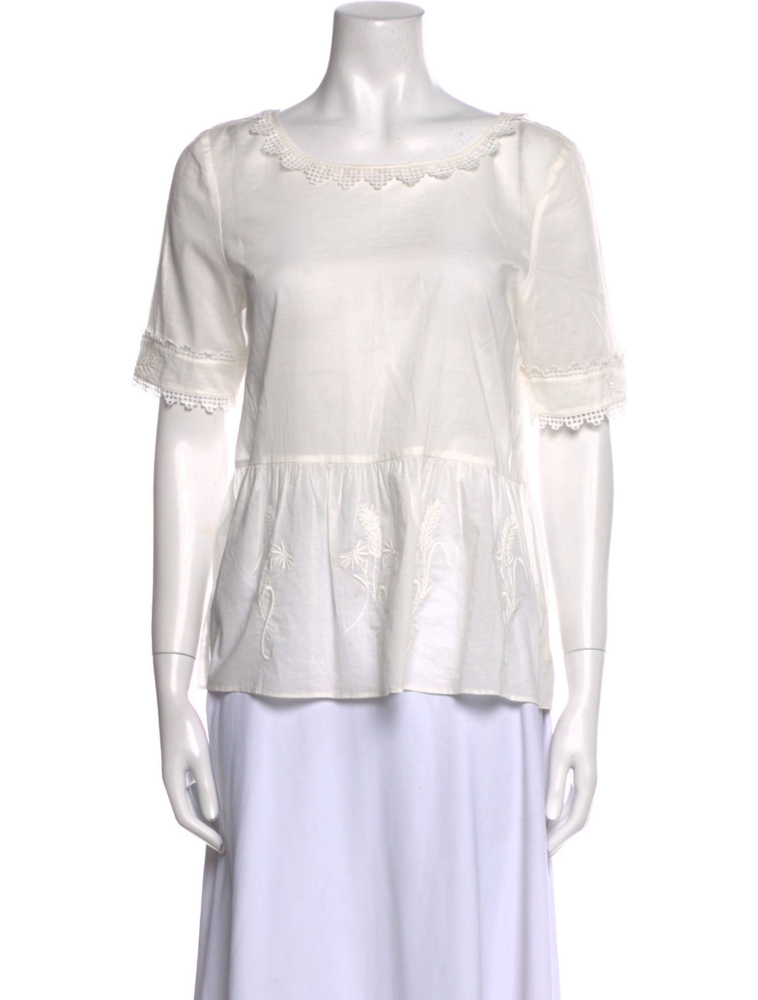 The Great Scoop Neck Short Sleeve Top