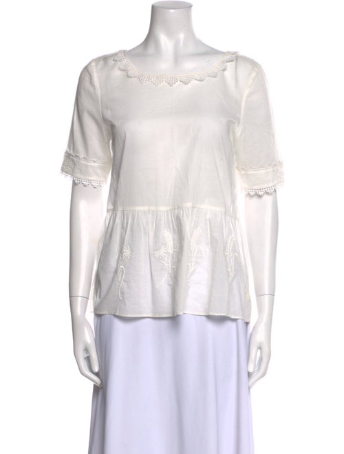 The Great Scoop Neck Short Sleeve Top