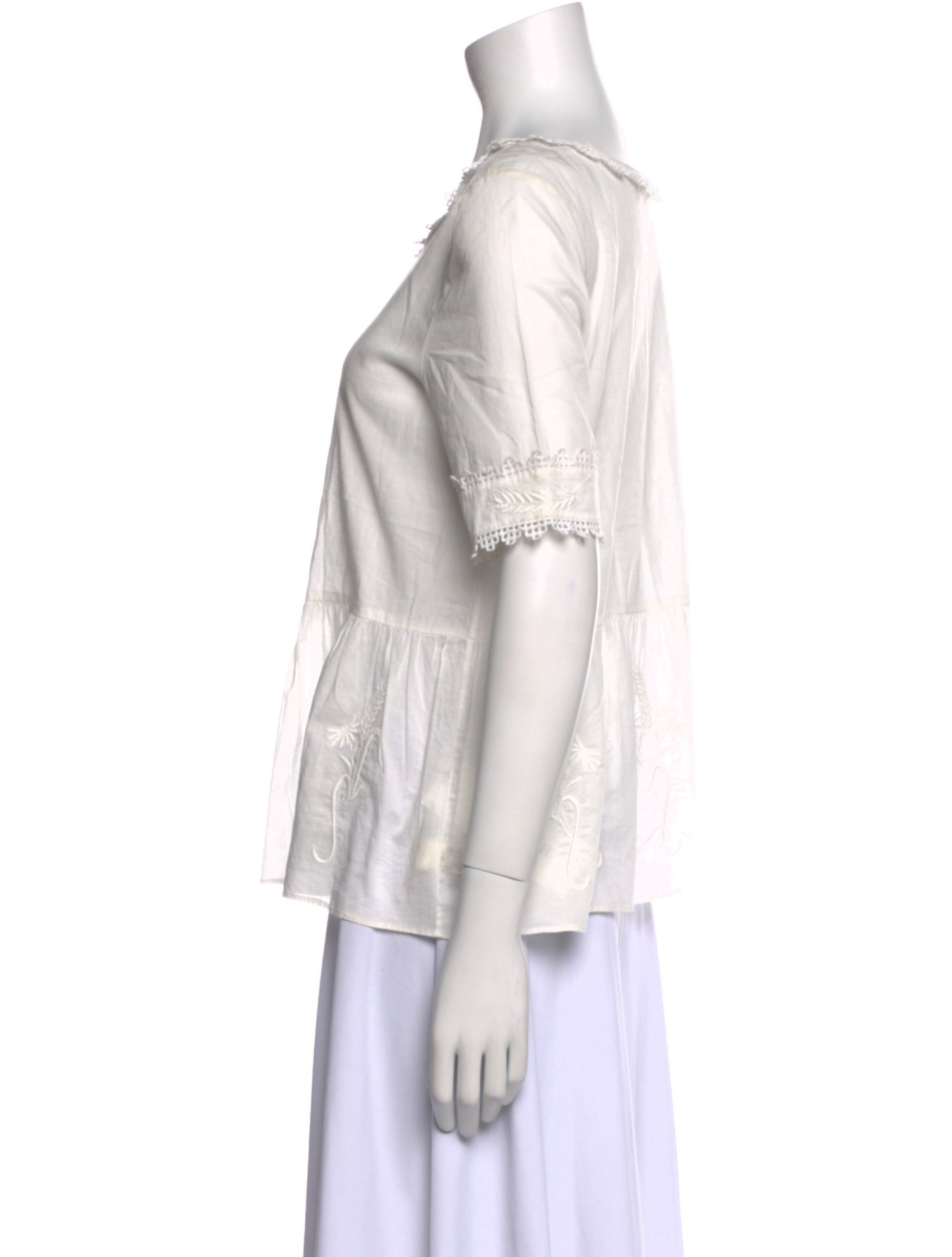 The Great Scoop Neck Short Sleeve Top