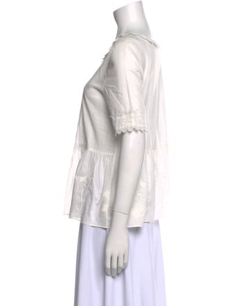 The Great Scoop Neck Short Sleeve Top