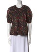 The Great Floral Print Crew Neck Blouse