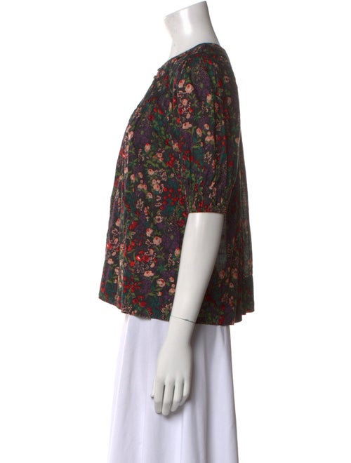 The Great Floral Print Crew Neck Blouse