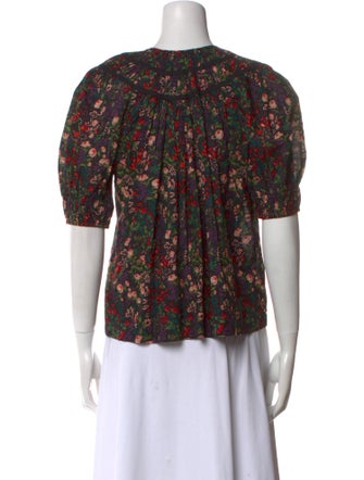 The Great Floral Print Crew Neck Blouse