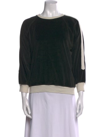 The Great Scoop Neck Three-Quarter Sleeve Sweatshirt