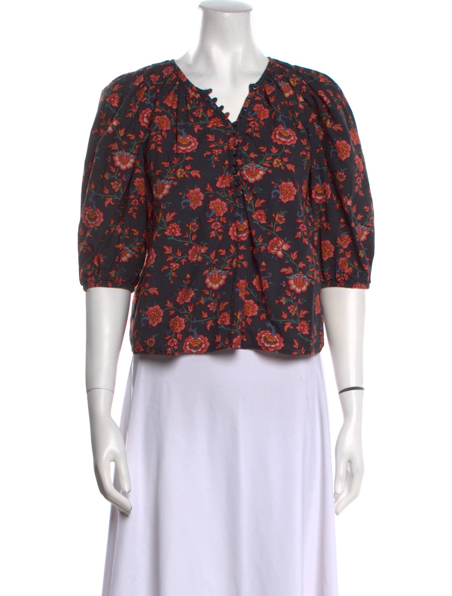 The Great Floral Print V-Neck Crop Top