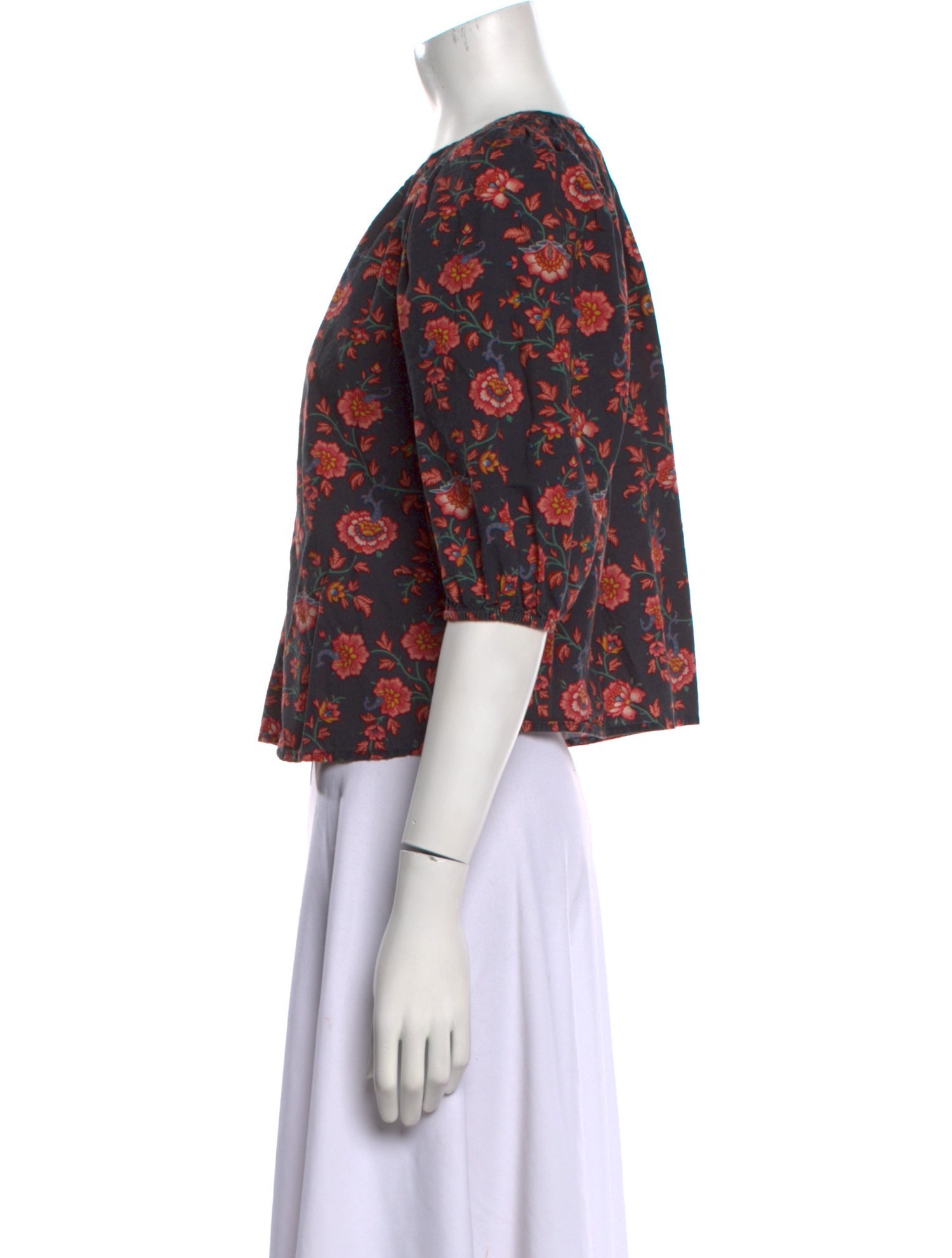 The Great Floral Print V-Neck Crop Top