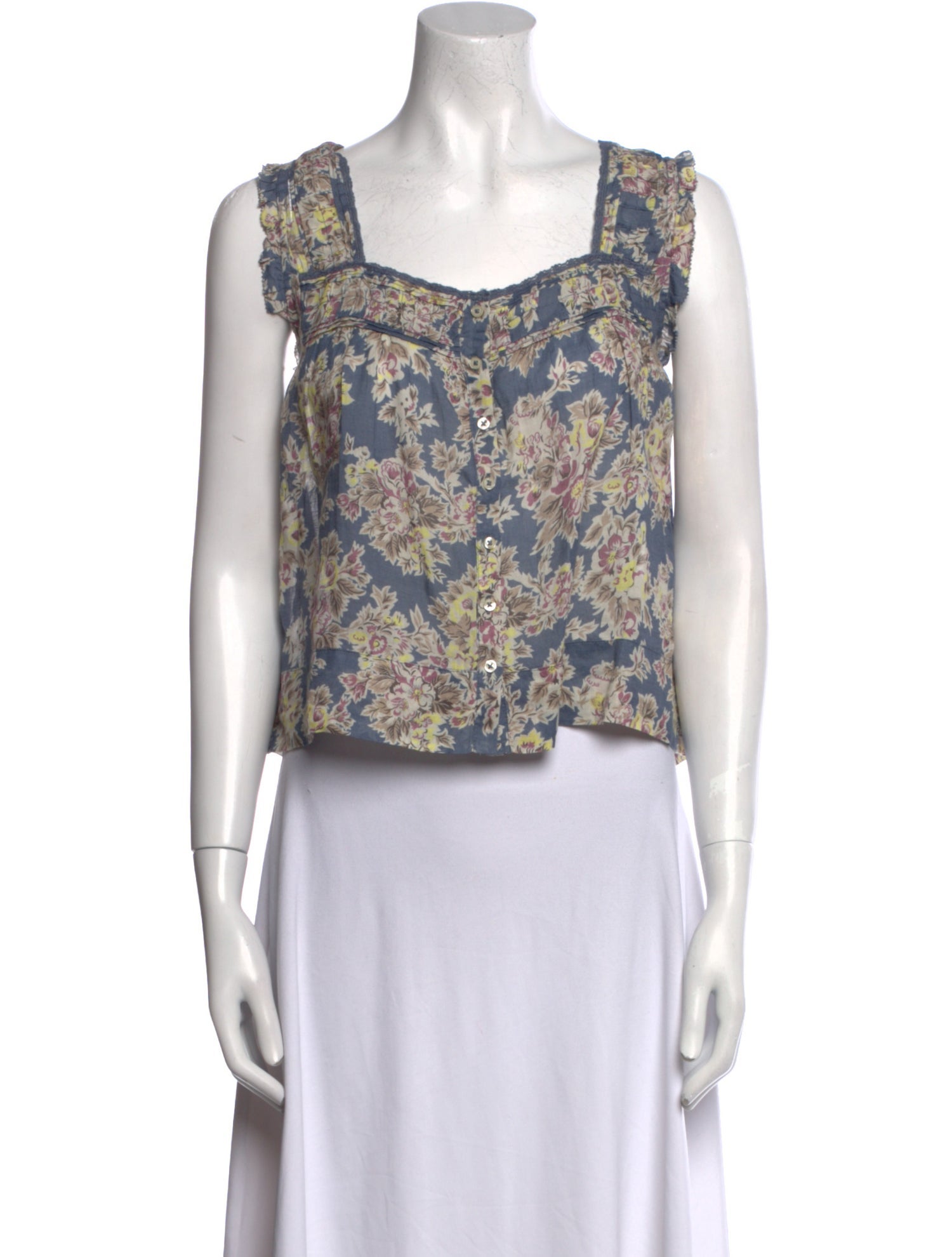 The Great Floral Print Square Neckline Crop Top w/ Tags