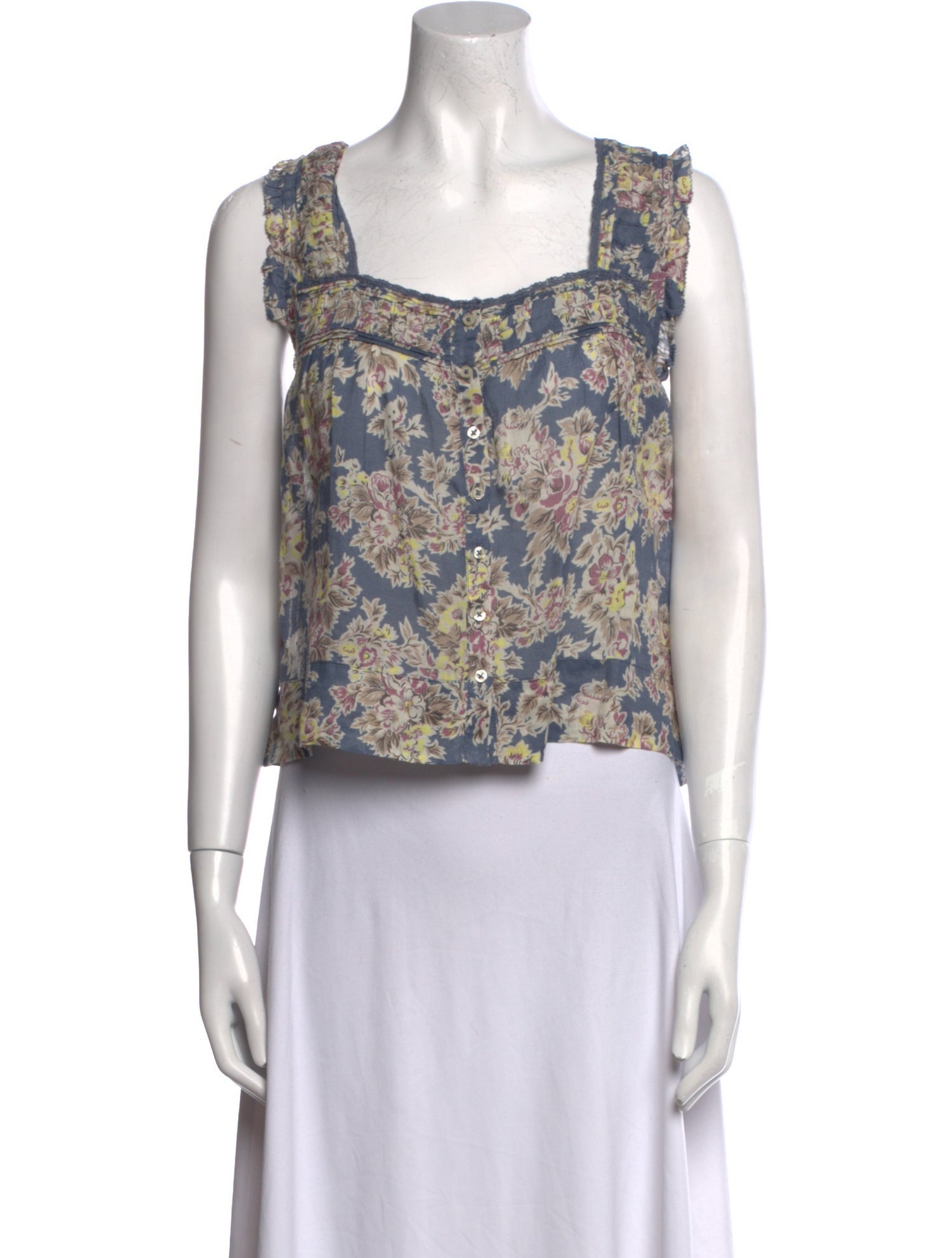 The Great Floral Print Square Neckline Crop Top w/ Tags