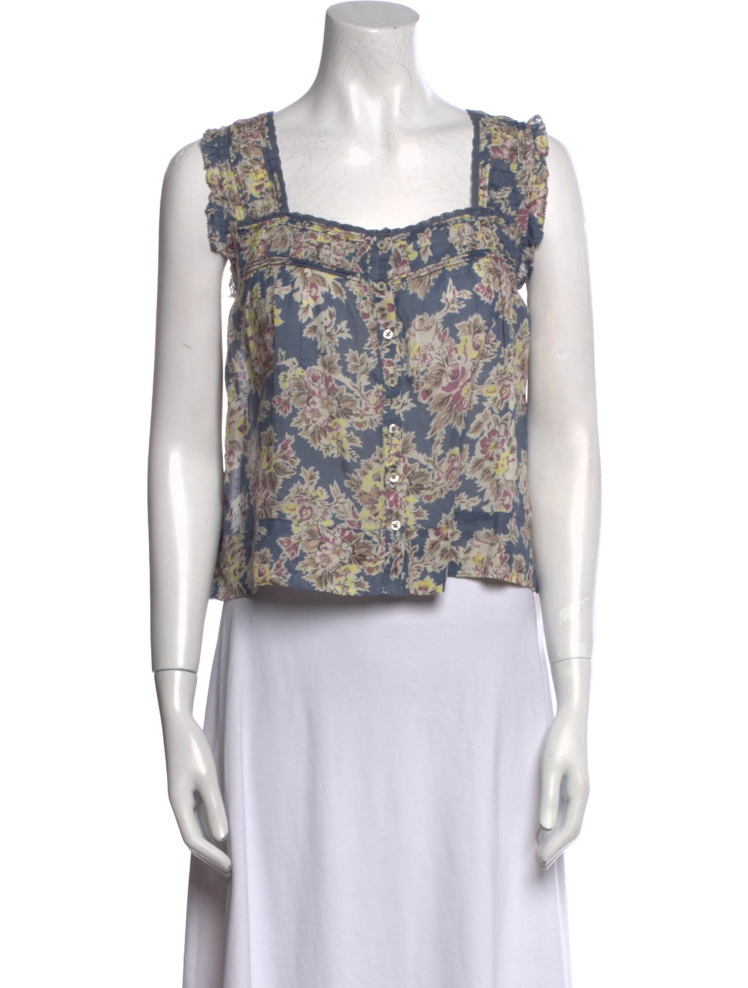 The Great Floral Print Square Neckline Crop Top w/ Tags