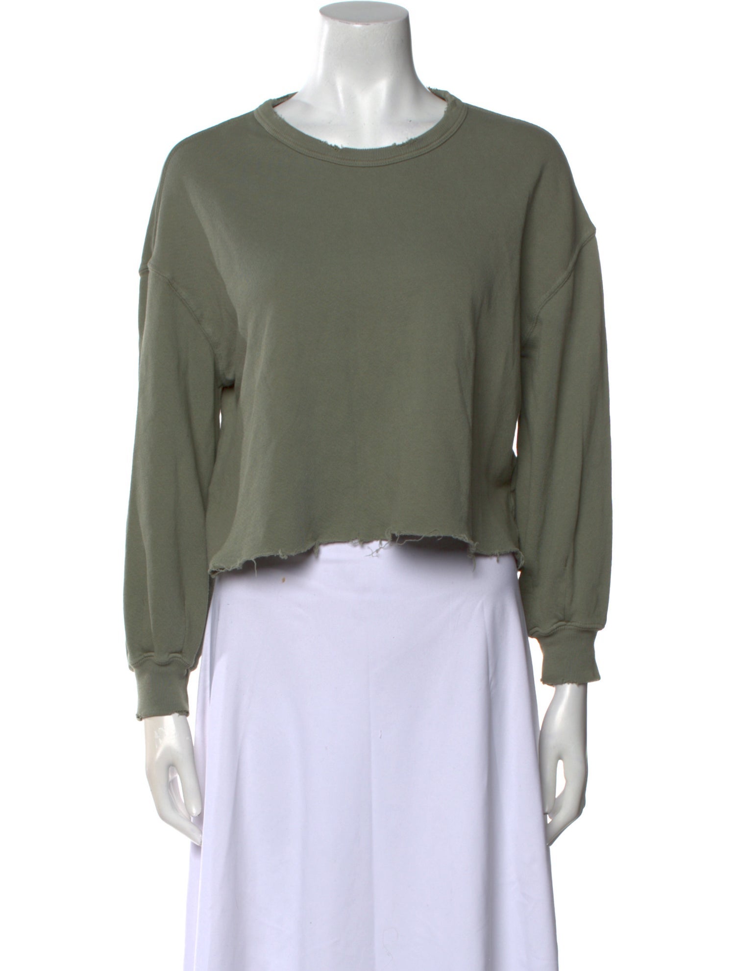 The Great Crew Neck Long Sleeve Crop Top