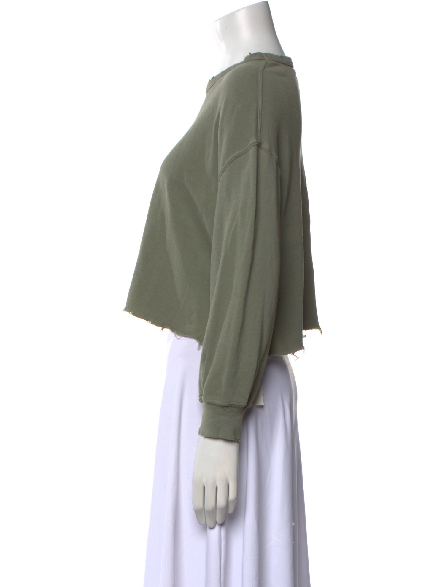 The Great Crew Neck Long Sleeve Crop Top