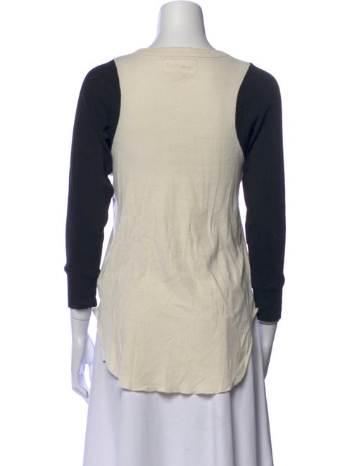The Great Scoop Neck Three-Quarter Sleeve Top