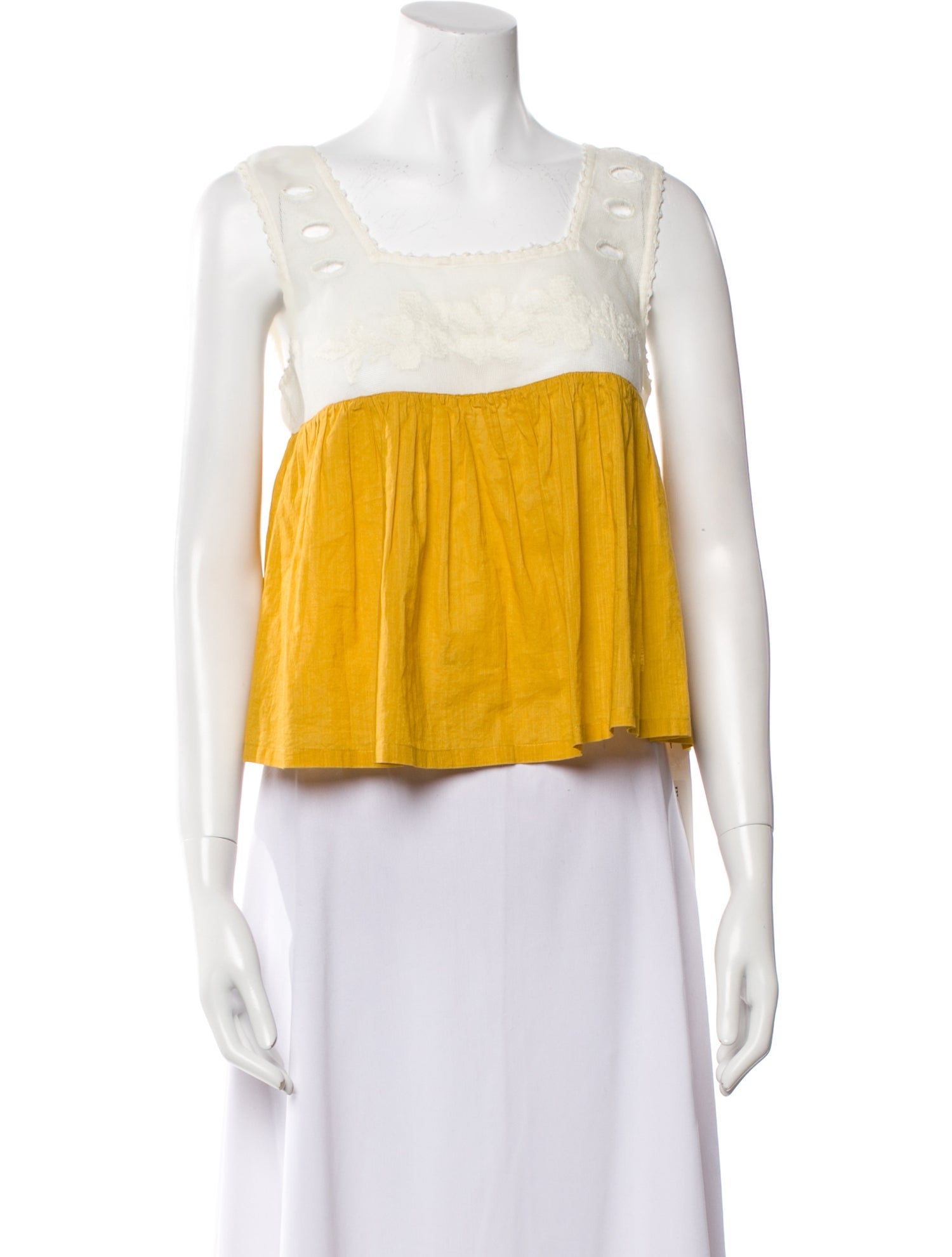 The Great Square Neckline Sleeveless Crop Top