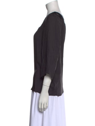 The Great Silk Scoop Neck Blouse